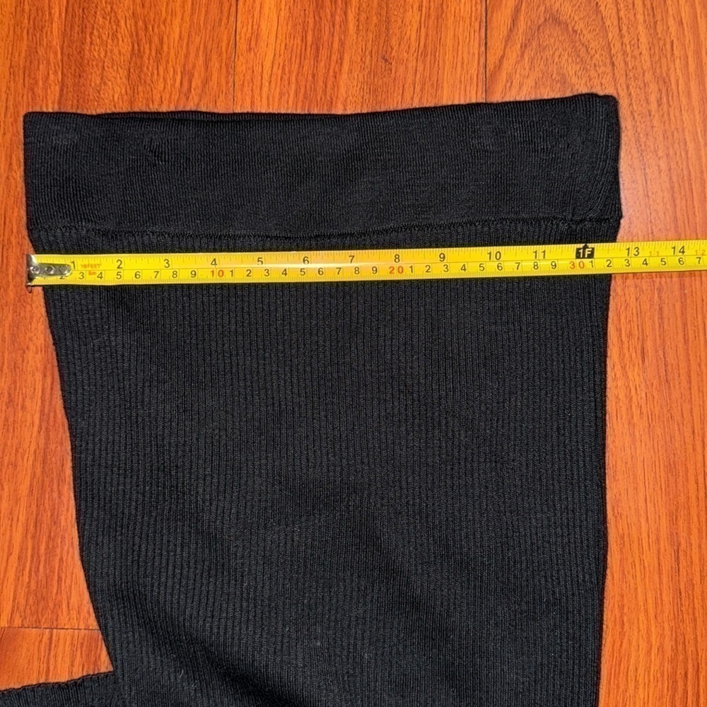 STR Stradivarius ASOS sweater knitted skirt black side slit size M midi to long - Picture 4 of 7